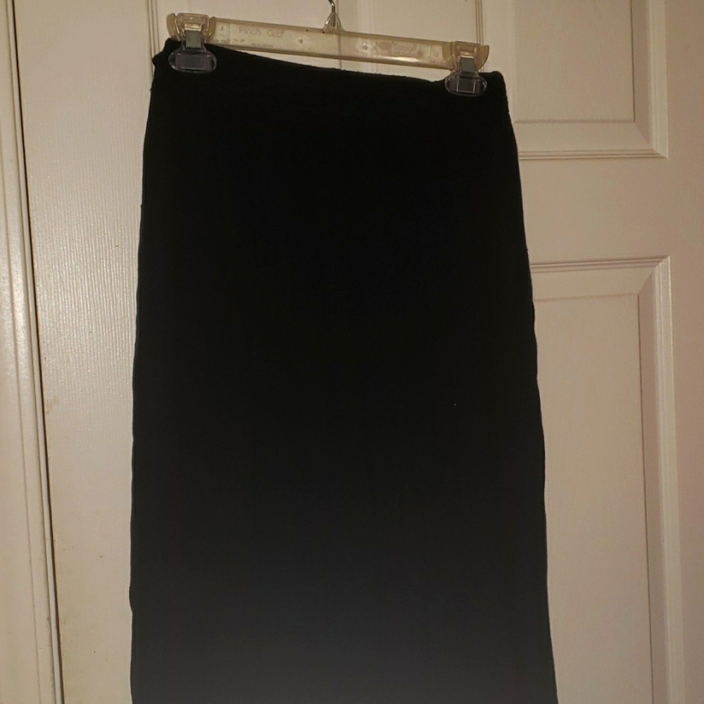 Simple Black High Waisted Maxi Skirt